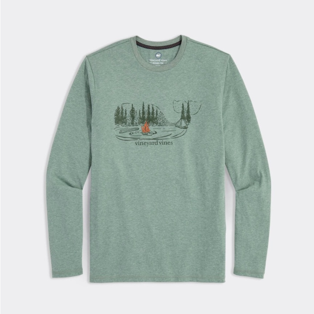 Vineyard vines camping long sleeve dunes tee